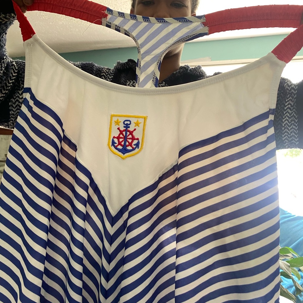 NWOT bathing suit size 24.  Nautical theme.